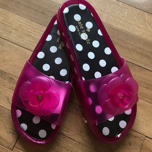 NWT Kate Spade Pink Flower Jelly Sandals 8